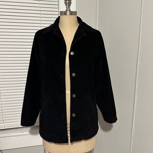Vintage BILLBLASS Jeans petite Corduroy Black Jacket size SP Academia